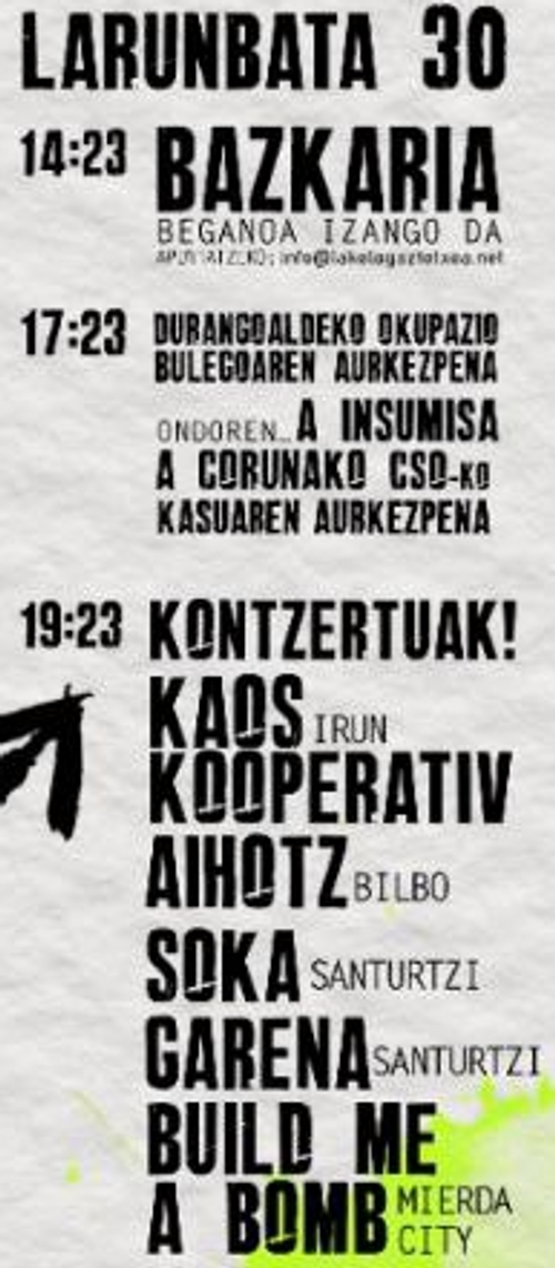 La Kelo gaztetxearen XXIII. urteurrena