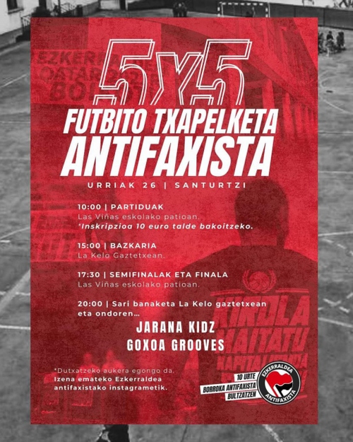 Futbito txapelketa Antifaxista+Kontzertua